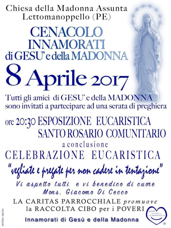 serata di preghiera con il cenacolo degli innamorati di Gesù e della Madonna di Pesaro