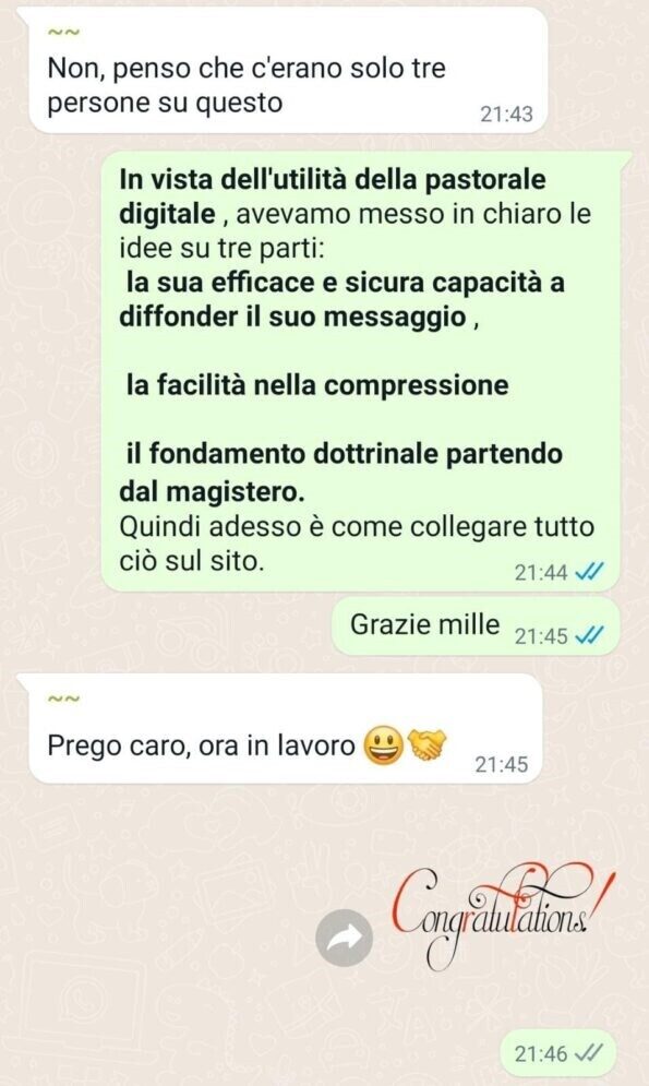 Riconosciamo che la Pastorale digitale è un campo di evangelizzazione oggi