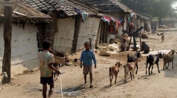 Villaggio di poveri nella diocesi di Ranchi